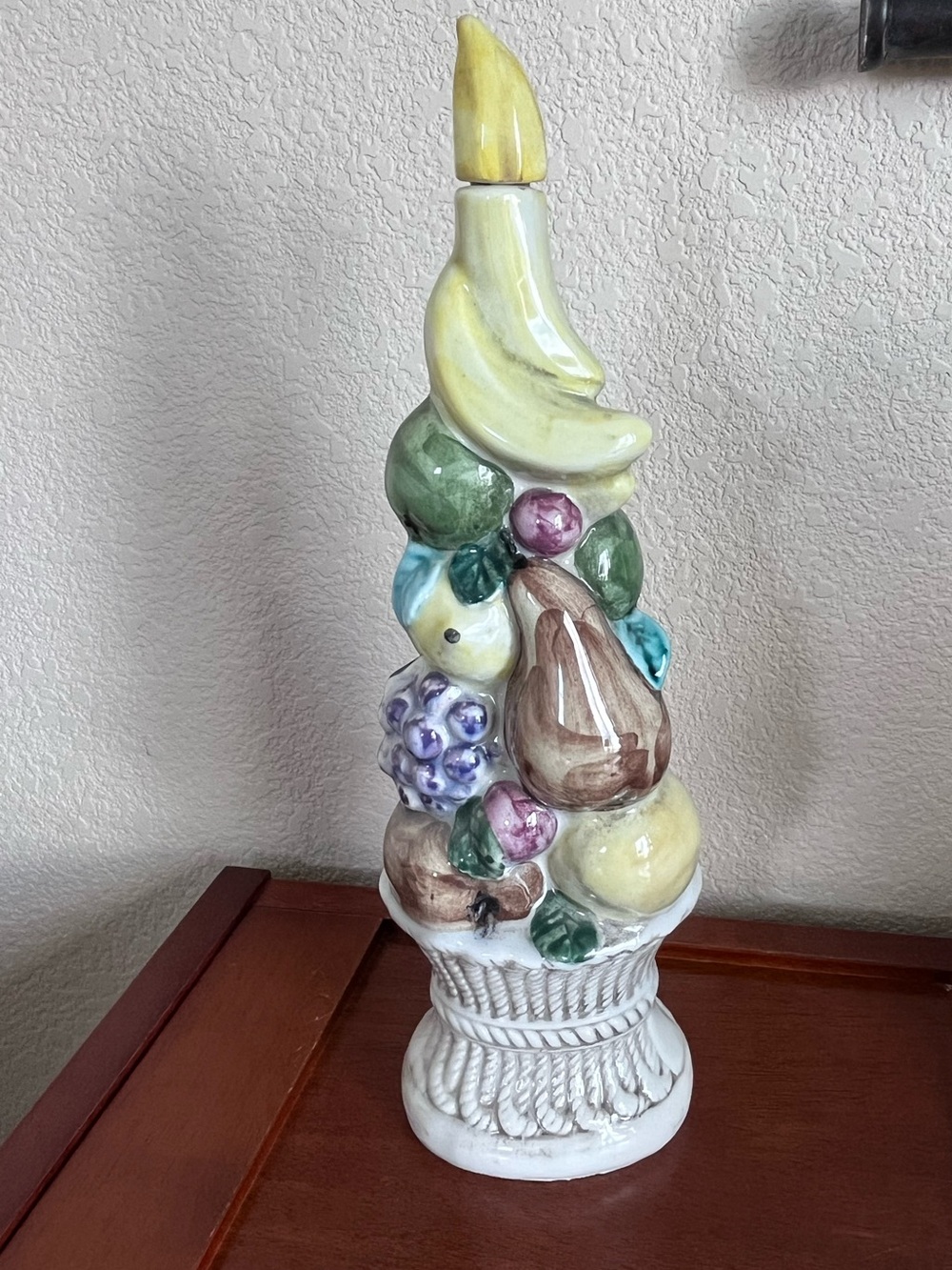 Vintage Italian Majolica Ceramic Topiary Centerpiece